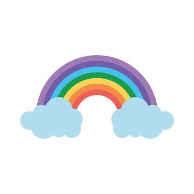 gökkuşağı ve bulutlar