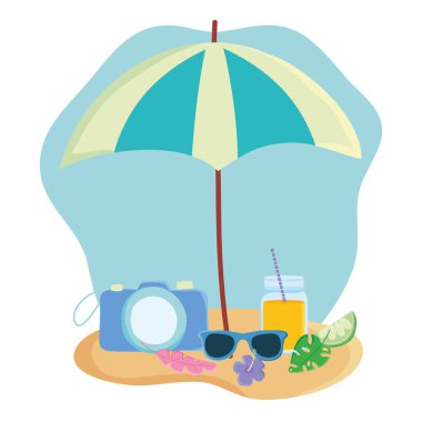 Plaj şemsiyesi çizimi