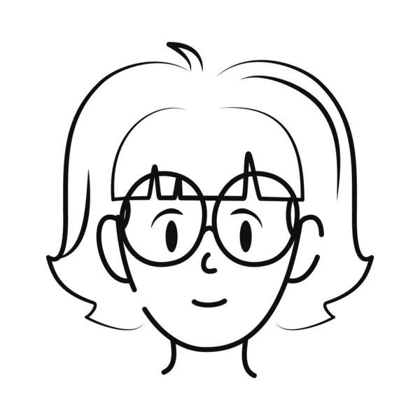 Mujer con gafas — Vector de stock