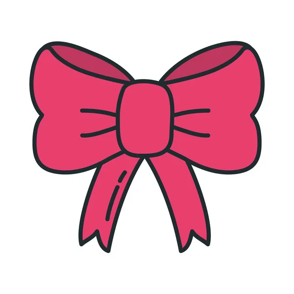 Pink bow icon — Stock Vector