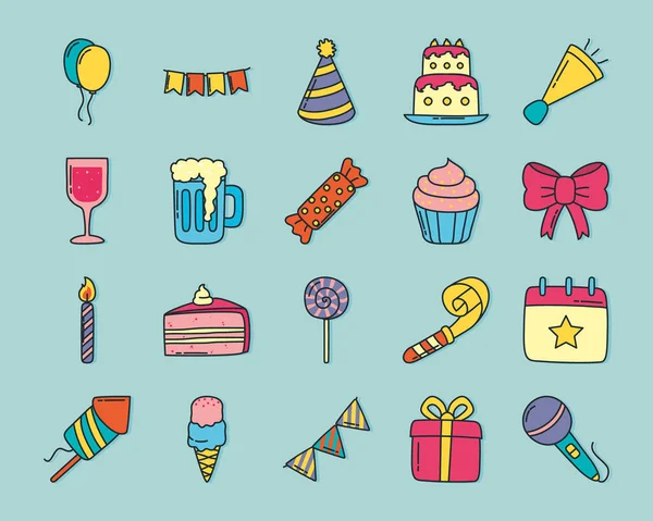 Születésnapi party tervezés — Stock Vector