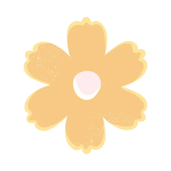 Icône fleur jaune — Image vectorielle