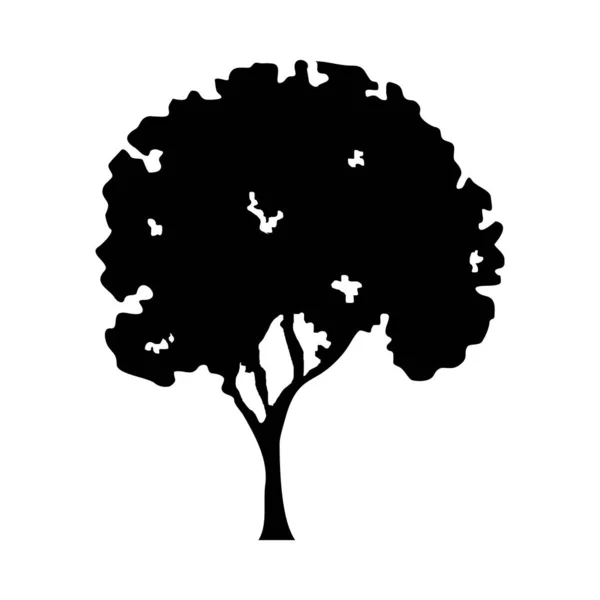 Icône de l'arbre touffu — Image vectorielle