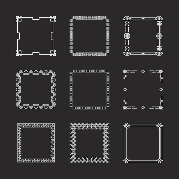 Китайский набор рамок — стоковый вектор