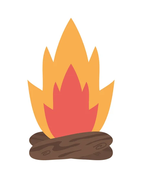 Płonący projekt ogniska — Wektor stockowy