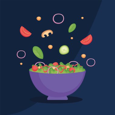 Sağlıklı salata kasesi