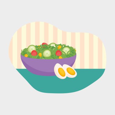 İki yumurtalı salata.