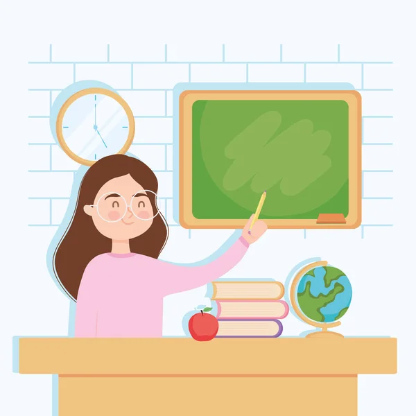 Profesora de enseñanza — Vector de stock