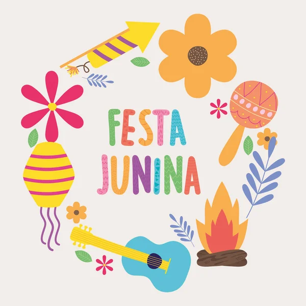 Progettazione di festa junina — Vettoriale Stock