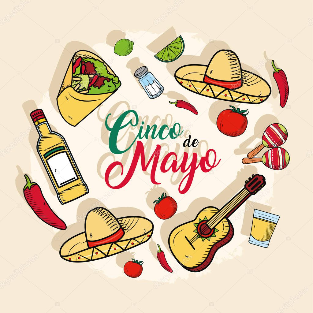 Mexican celebration icons
