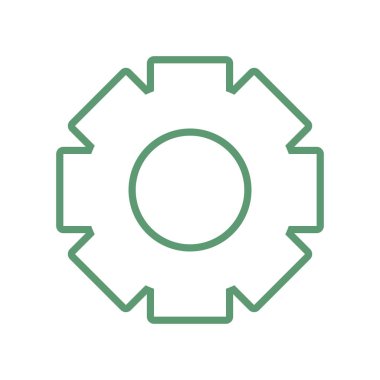 İzole edilmiş dişli simgesi