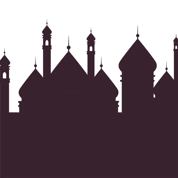 Mezquitas islámicas templos — Vector de stock