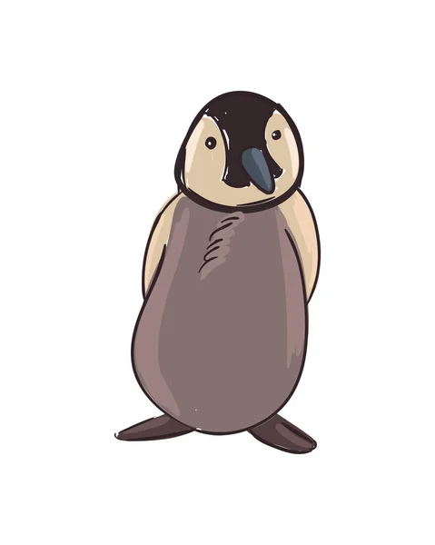 Lindo pingüino de dibujos animados — Vector de stock