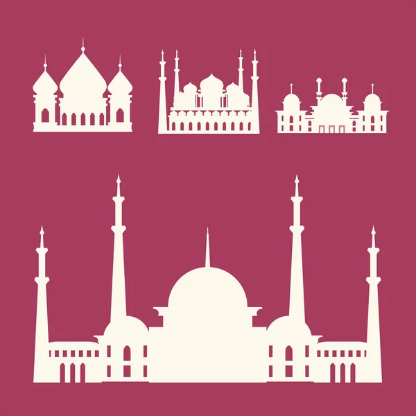 Conjunto de iconos mezquitas — Vector de stock