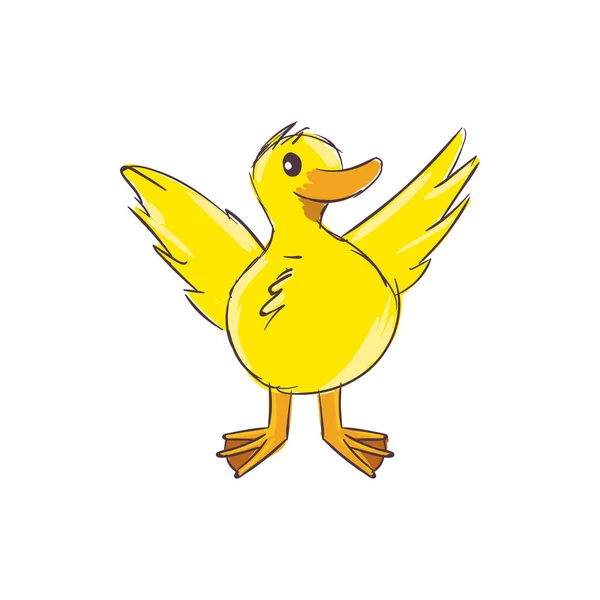 Cute duck cartoon — Stock Vector