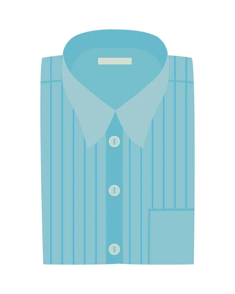 Folded blue shirt — Stock Vector