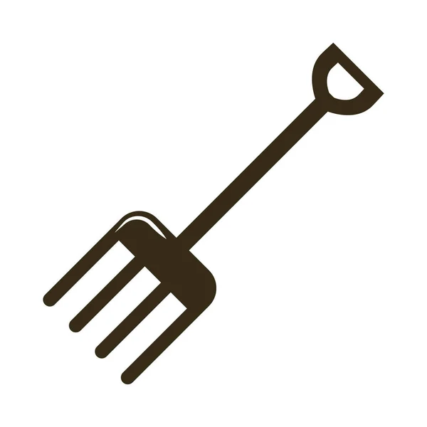 Icono de rastrillo de granja — Vector de stock