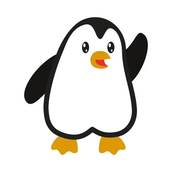 Lindo icono de pingüino — Vector de stock