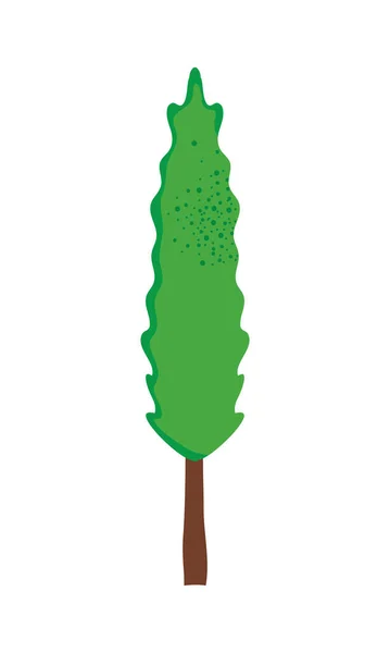 Green tall tree — Stock Vector