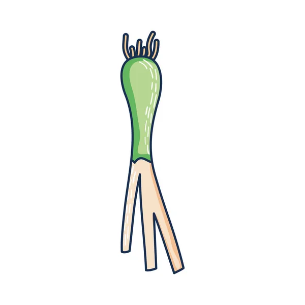 Cebolleta icono vegetal — Vector de stock