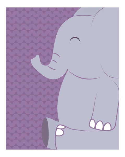 Illustration éléphant mignon — Image vectorielle