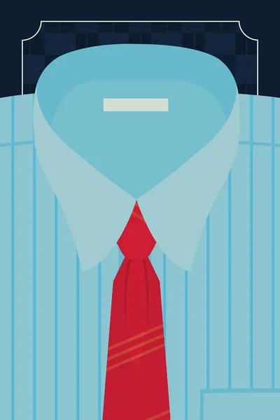 Camisa elegante con corbata — Vector de stock