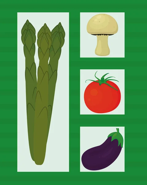 Szparagi i warzywa — Wektor stockowy