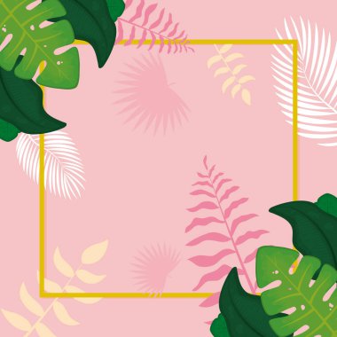 tropikal yapraklar çizimi