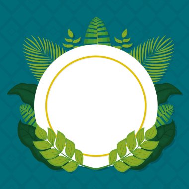 Dekoratif tropikal yapraklar