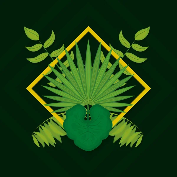 熱帯の葉のデザイン — ストックベクタ