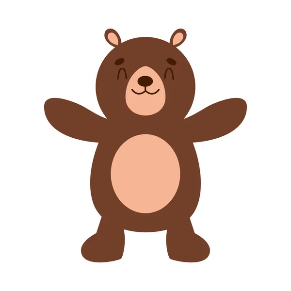 Καφέ αρκούδα κινουμένων σχεδίων — Διανυσματικό Αρχείο