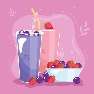 Çilek ve böğürtlen