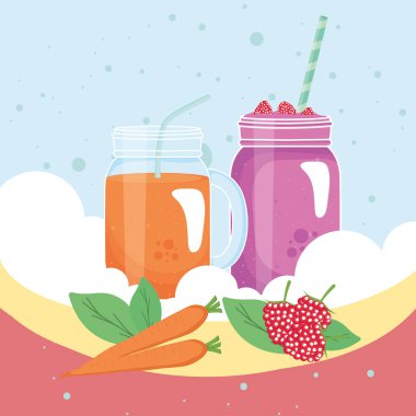 Havuç ve böğürtlen suyu.