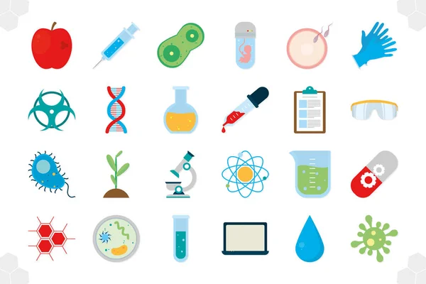 Coleção de ícones biotecnologia —  Vetores de Stock