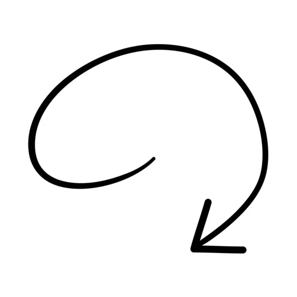 Ronde pijl pictogram — Stockvector