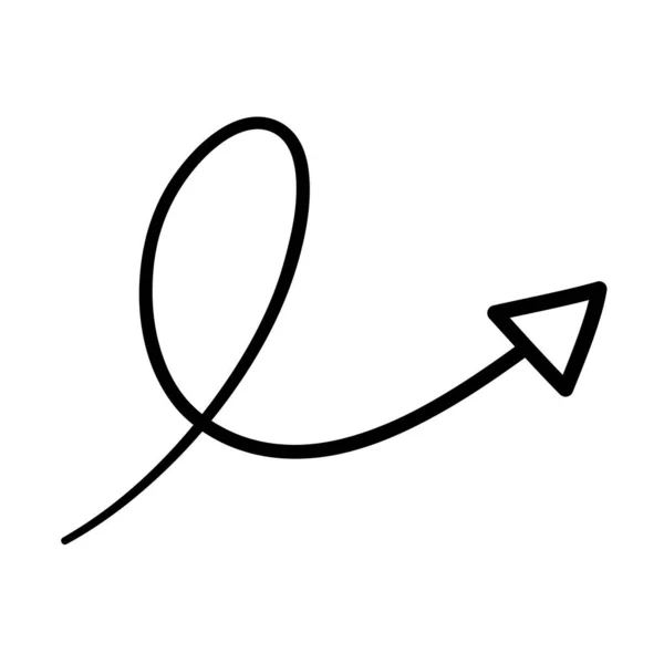 Swirly arrow icon — Stock Vector