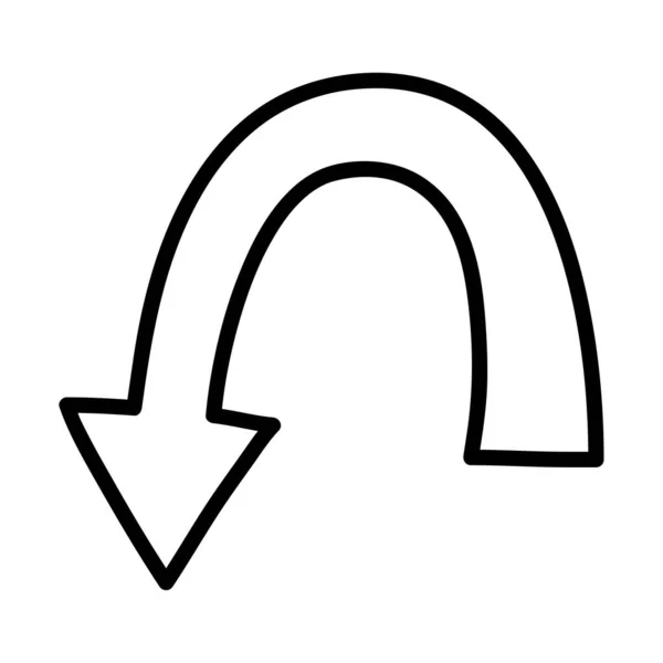 Flèche ronde audacieuse — Image vectorielle