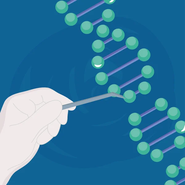 Medizinische Hand und dna — Stockvektor