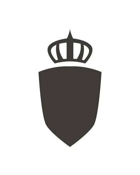 Etiqueta escudo com coroa —  Vetores de Stock