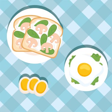 Mantarlı tost ve yumurta.