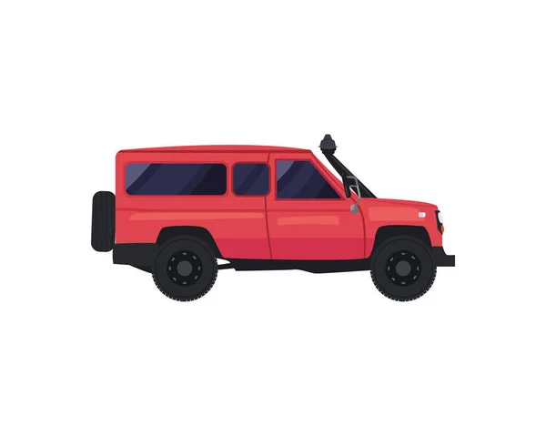 Red camper trailer — Stock Vector