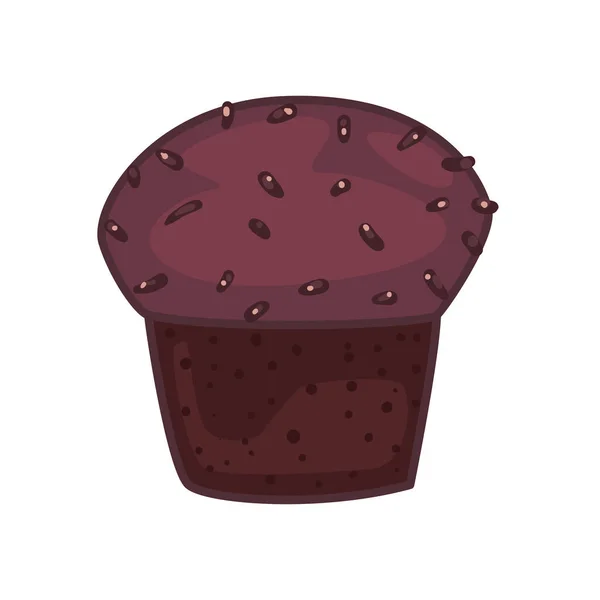 Значок шоколадного кекса — стоковый вектор