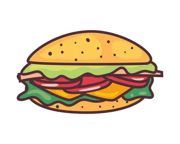 Izolowana ikona kanapki — Wektor stockowy