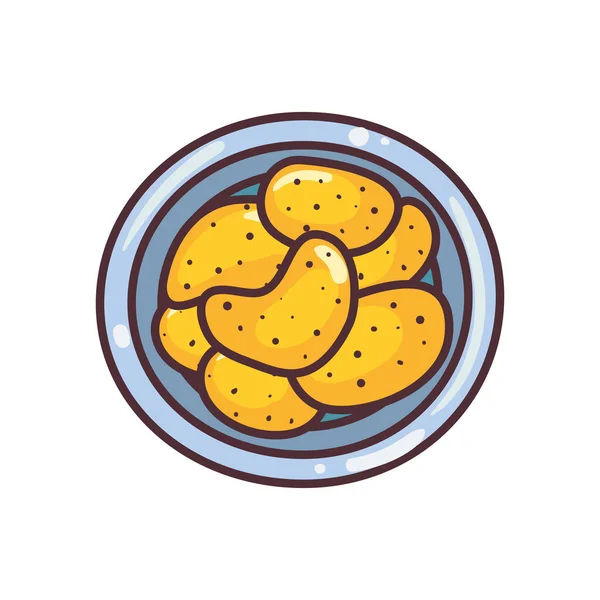 Ícone de batatas isoladas — Vetor de Stock