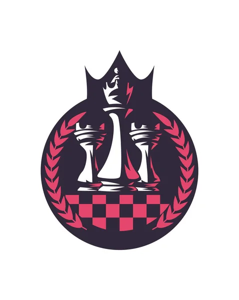 Rey y torre piezas de ajedrez — Vector de stock