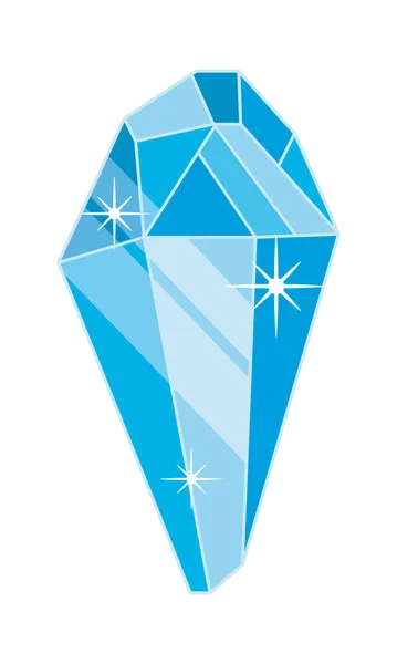 Blauer Kristall leuchtet — Stockvektor