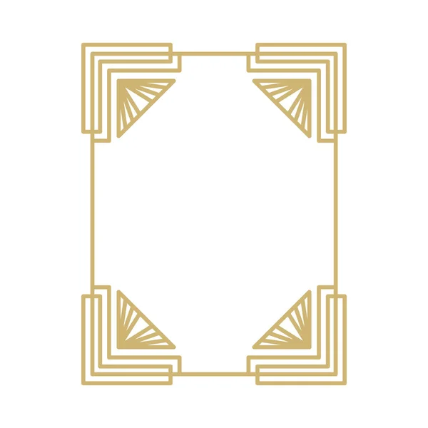 Zlatý retro rám — Stockový vektor