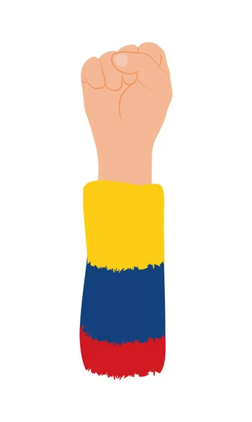 Колумбийский кулак вверх — стоковый вектор