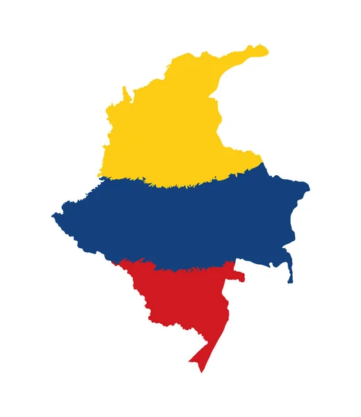Mapa de colômbia — Vetor de Stock