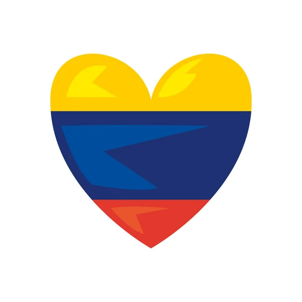 Колумбийский флаг сердца — стоковый вектор